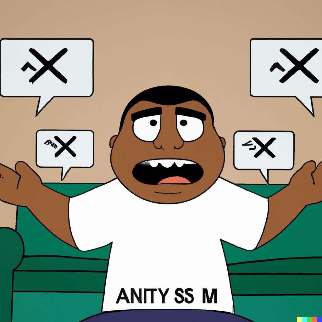 a representation of anxiety, screenshot from Family Guy